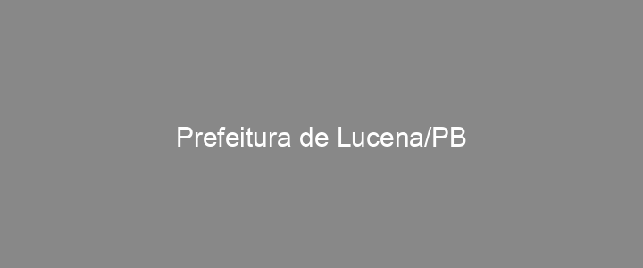Provas Anteriores Prefeitura de Lucena/PB